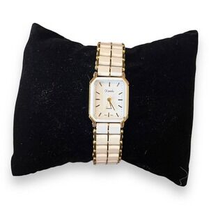 Xanadu White and Gold Toned Wristwatch